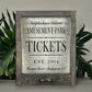 Steeplechase Island Amusement Park Framed Ticket Office Window - 18-in - Mellow Monkey