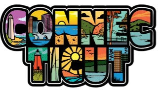 Connecticut Illustration - Set of 3 - Bubble Decal - Mellow Monkey