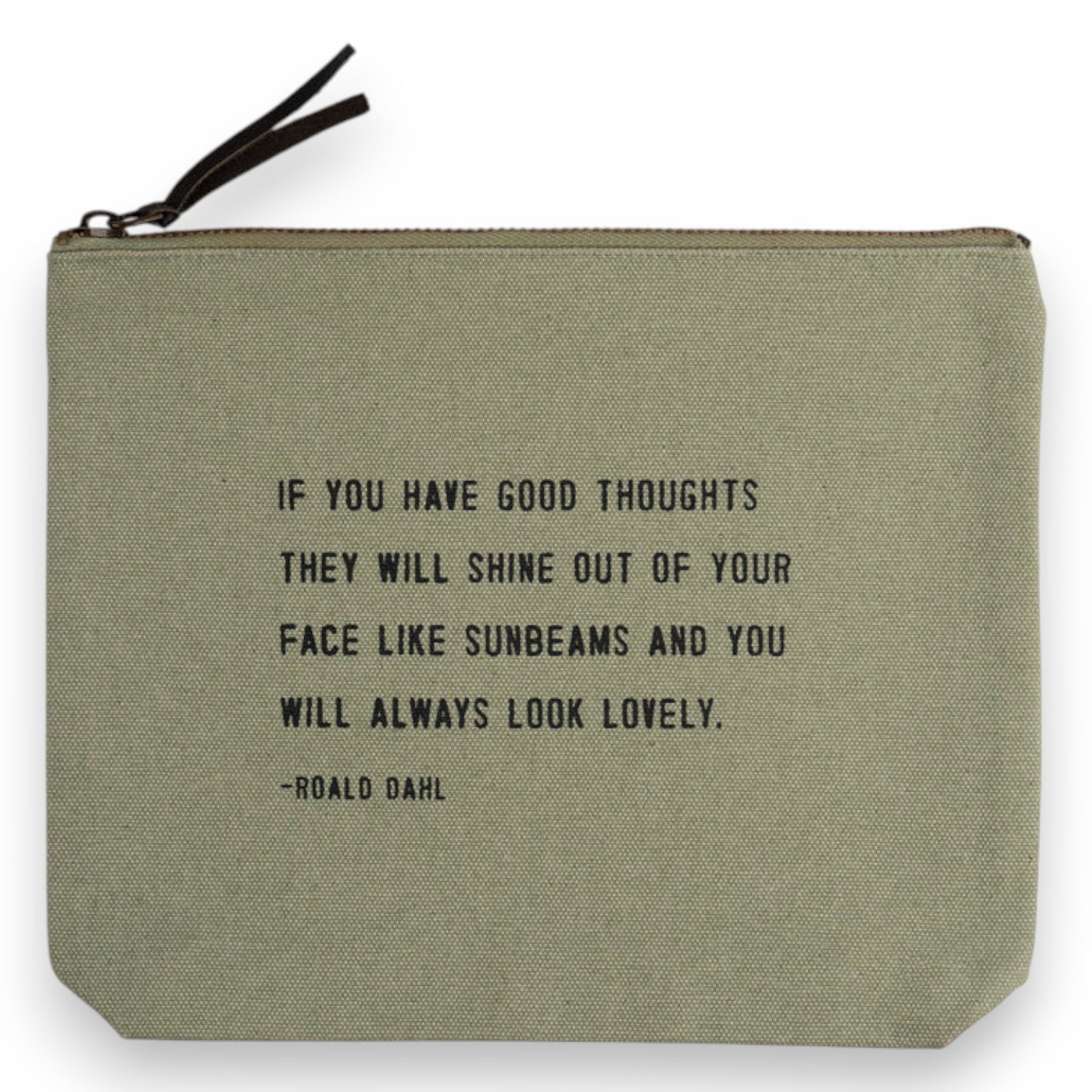 Canvas Zipper Bag - Always Look Lovely - Roald Dahl - Mellow Monkey