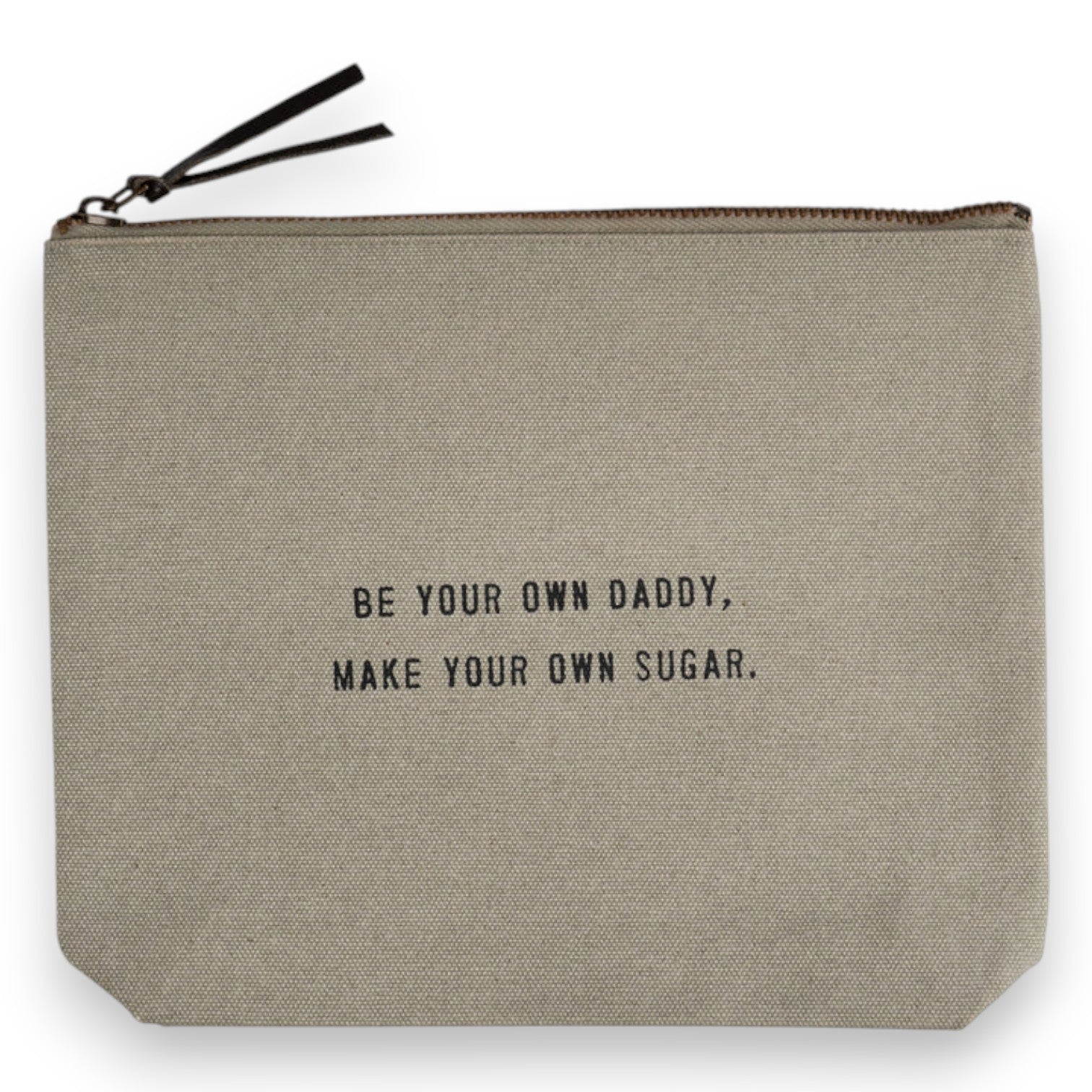 Canvas Zipper Bag - Be Your Own Daddy - Mellow Monkey