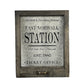 East Norwalk Station Framed Ticket Office Window - 18-in - Mellow Monkey