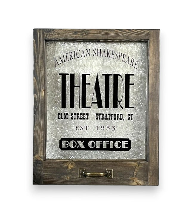American Shakespeare Theatre Framed Ticket Office Window - 18-in - Mellow Monkey