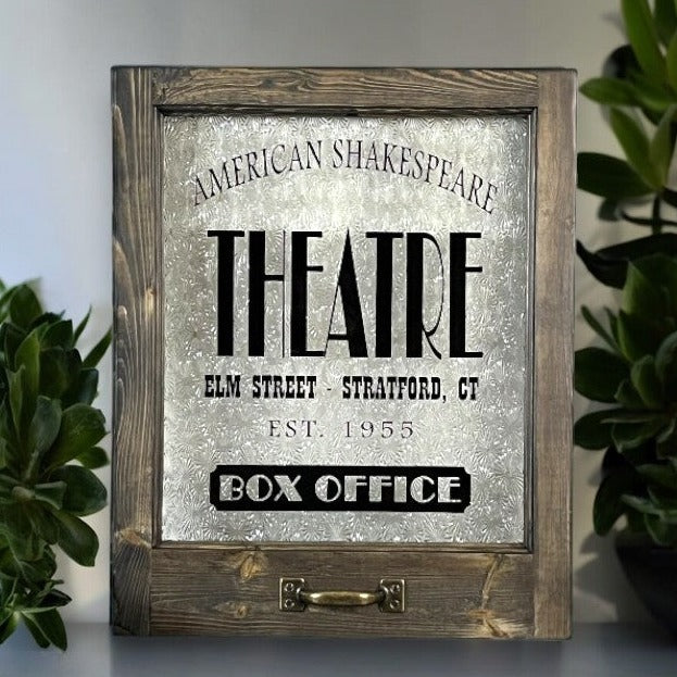 American Shakespeare Theatre Framed Ticket Office Window - 18-in - Mellow Monkey