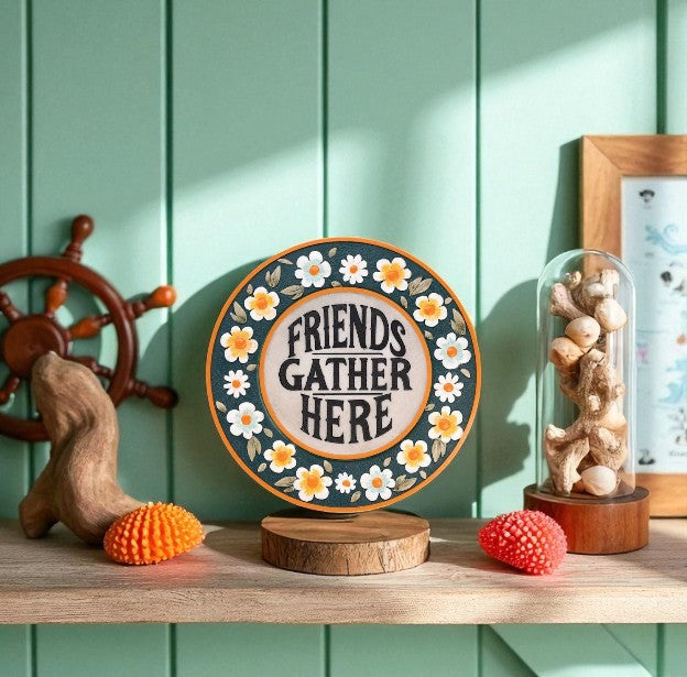 Friends Gather Here - Stepping Stone and Wall Plaque - Mellow Monkey