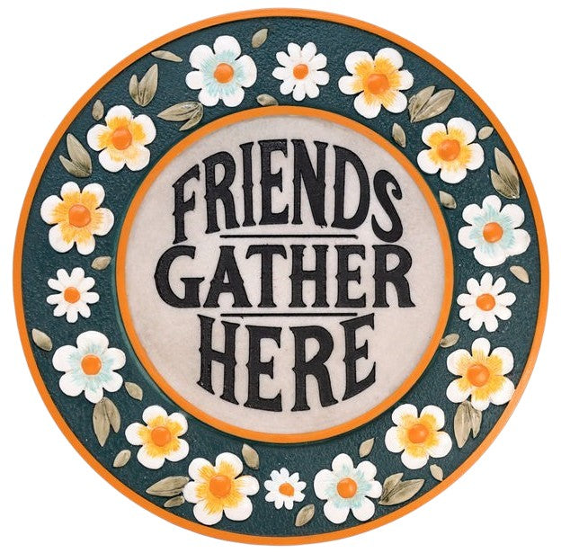 Friends Gather Here - Stepping Stone and Wall Plaque - Mellow Monkey