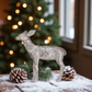 Resin Deer with Glitter Finish - 5-3/4-in - Mellow Monkey