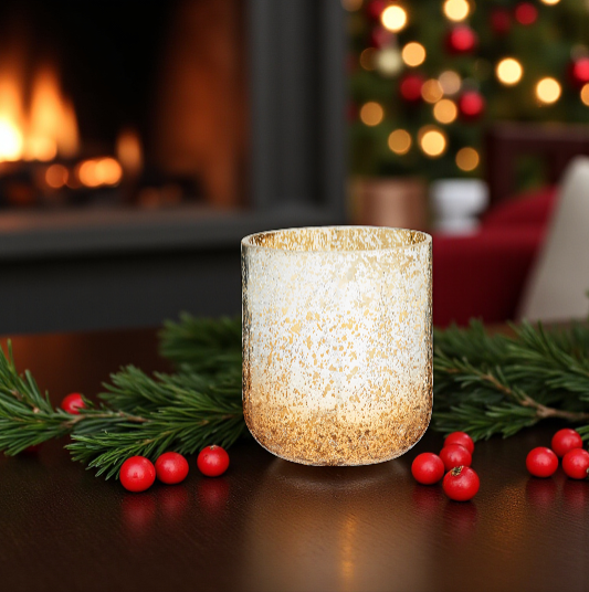 Balsam & Cedar Small Radiant Glass Candle - 5 3/4-in - Mellow Monkey