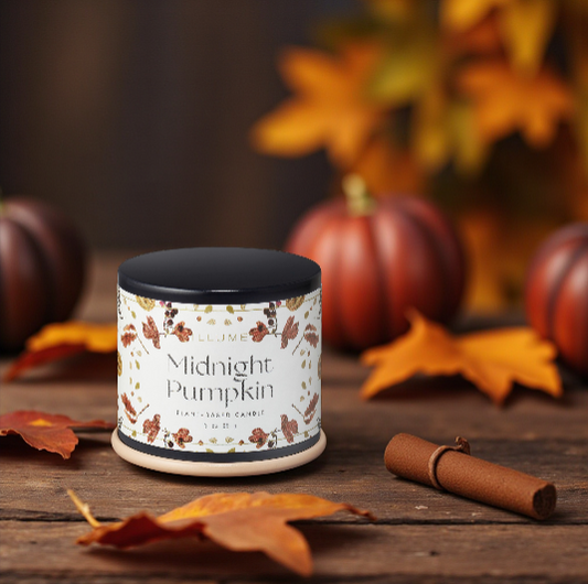 Midnight Pumpkin Demi Vanity Tin Candle - 2.6-in - Mellow Monkey