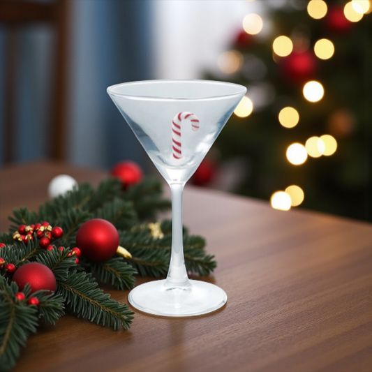 Candy Cane - Martini Glass with Holiday Figure - 4-oz. (Copy) - Mellow Monkey