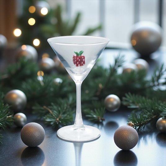 Snowman - Martini Glass with Holiday Figure - 4-oz. - Mellow Monkey