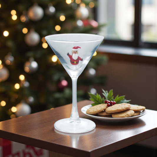 Candy - Martini Glass with Holiday Figure - 4-oz. - Mellow Monkey