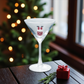 Down the Chimney - Martini Glass with Holiday Figure - 4-oz. - Mellow Monkey
