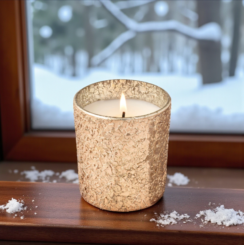 Lychee Martini Glitter Glass Candle - 3-in - Mellow Monkey