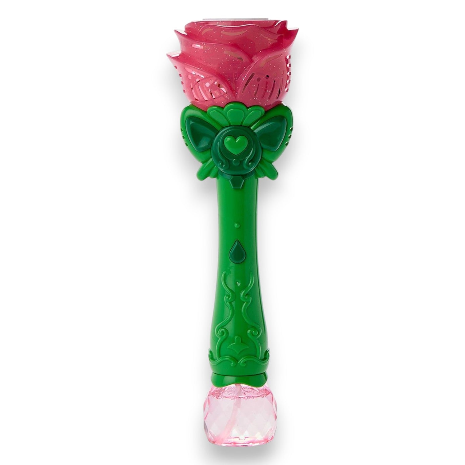 Cupcakes & Cartwheels LED Illuminating Bubble Wand- Pink Rose Cupcakes & Cartwheels LED Illuminating Bubble Wand- Pink Rose