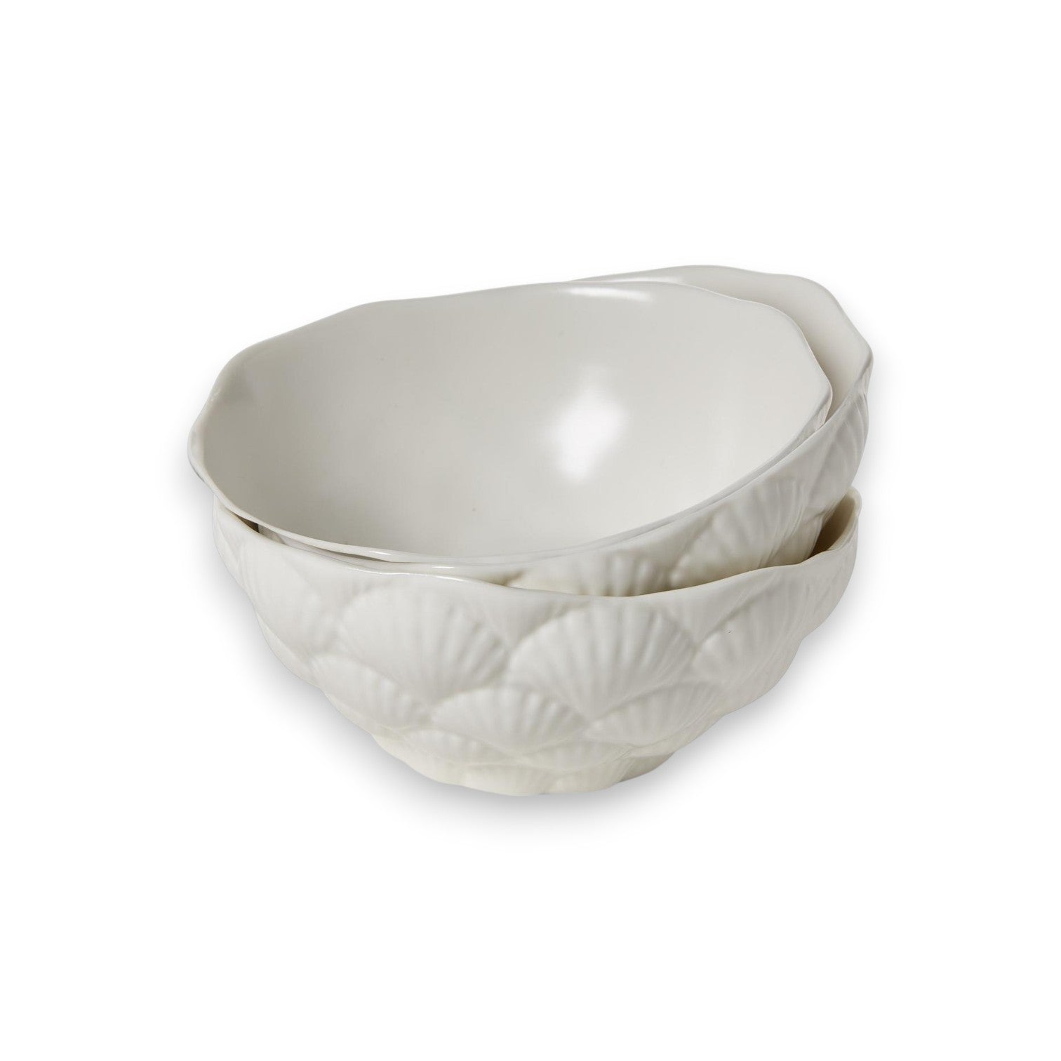 Fan Shell Porcelain Tidbit Bowl - Mellow Monkey