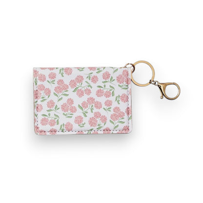 Hydrangea Print ID Wallet On Keyring - Mellow Monkey