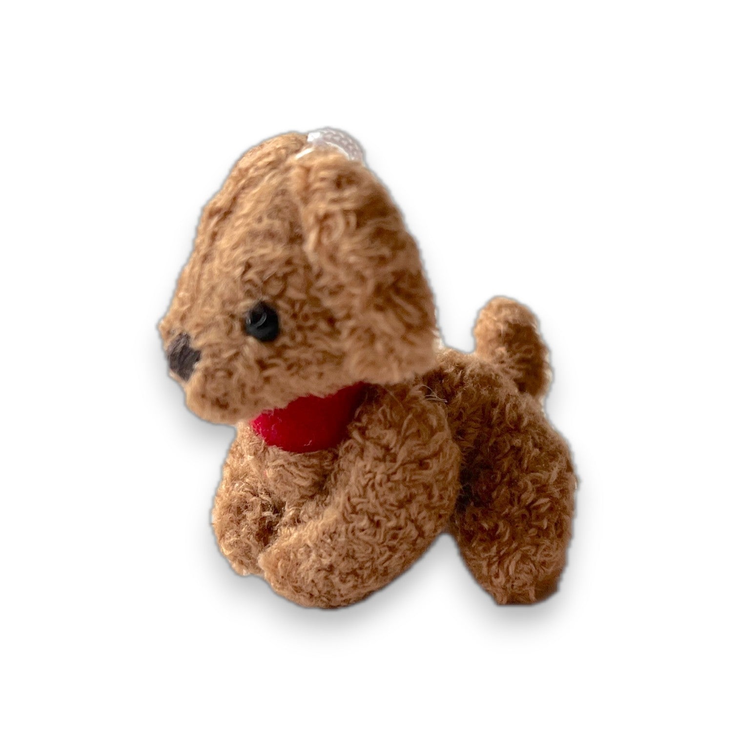 Miniature Plush Puppy Dog - Brown - Backpack Charm - 2-in - Mellow Monkey