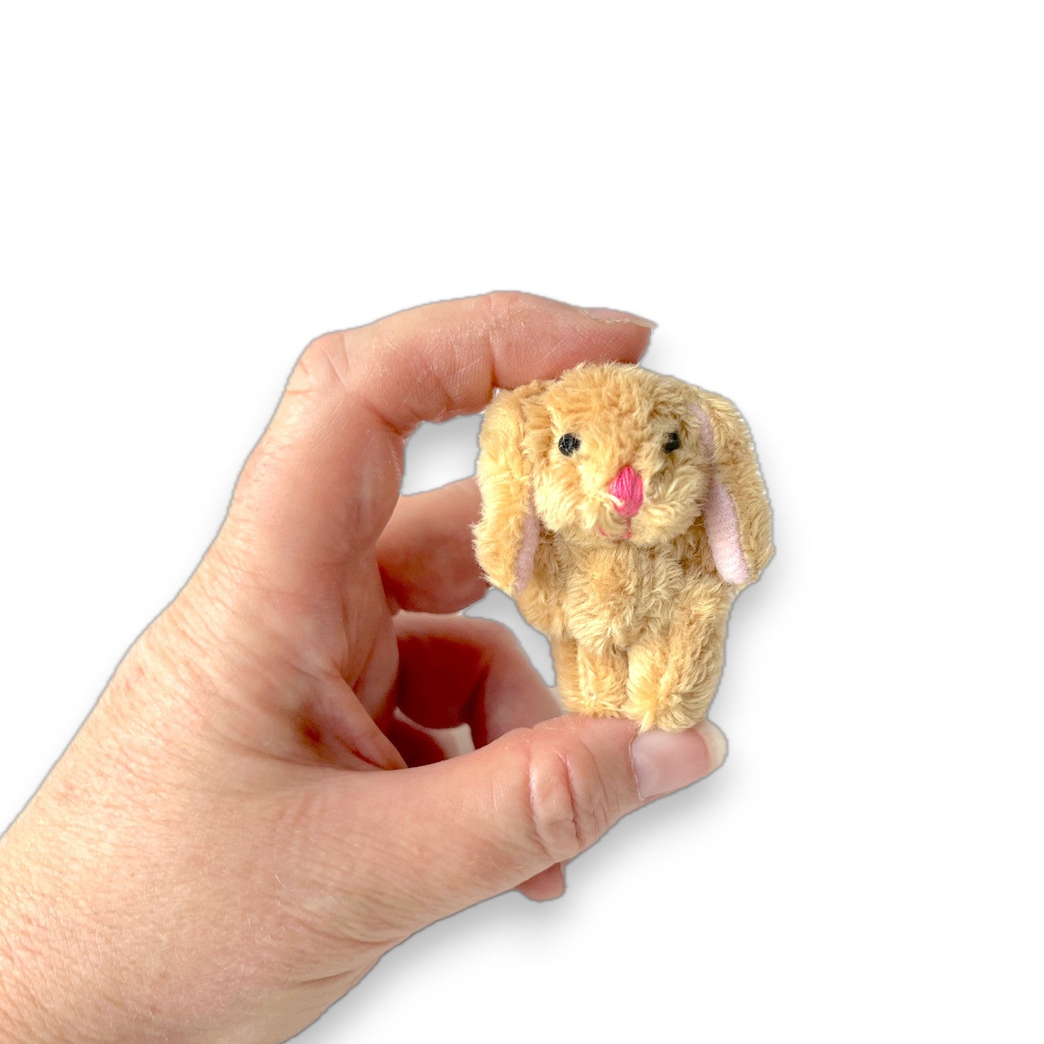 Small Plush Bunny Rabbit - Brown - Backpack Charm - 2-1/4-in - Mellow Monkey