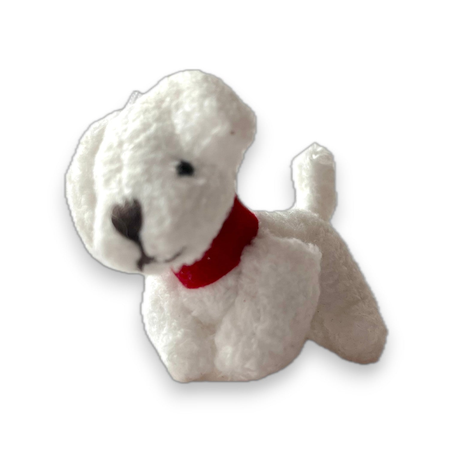 Small Plush Puppy Dog - White - Backpack Charm - 2-in - Mellow Monkey