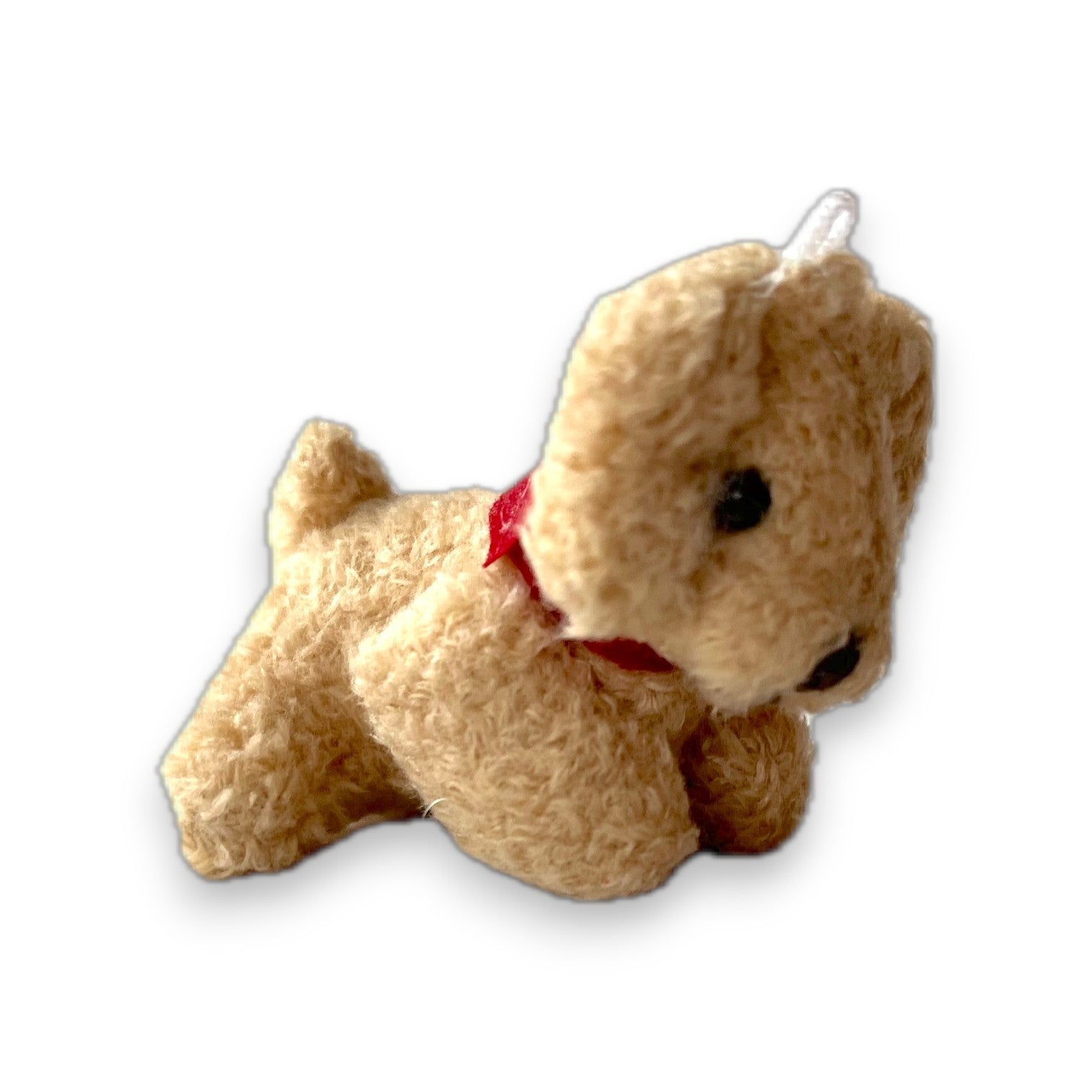 Mini Plush Puppy Dog - Beige - Backpack Charm - 2-in - Mellow Monkey