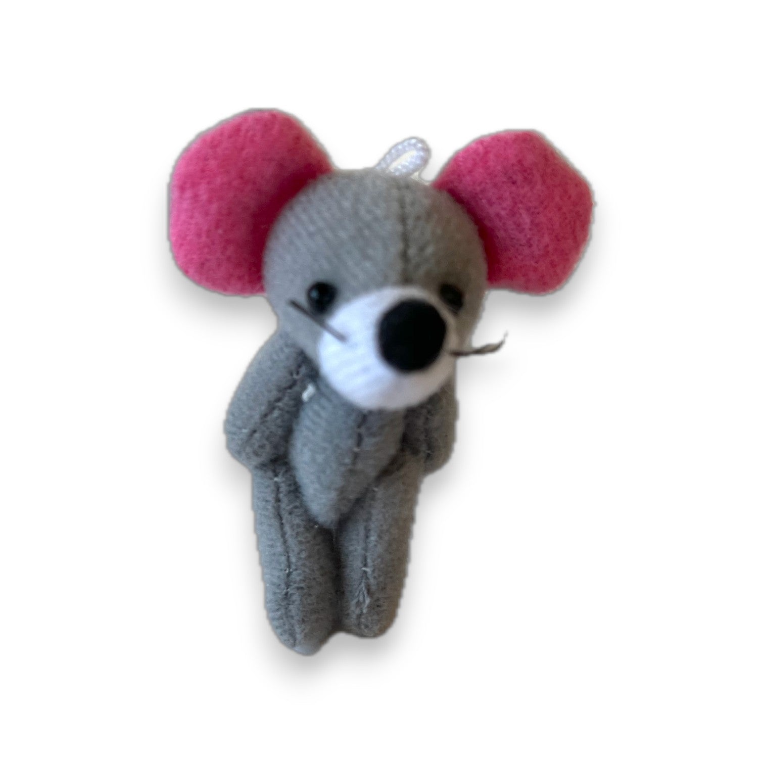 Miniature Plush Mouse - Gray - Backpack Charm - 1-1/2-in - Mellow Monkey