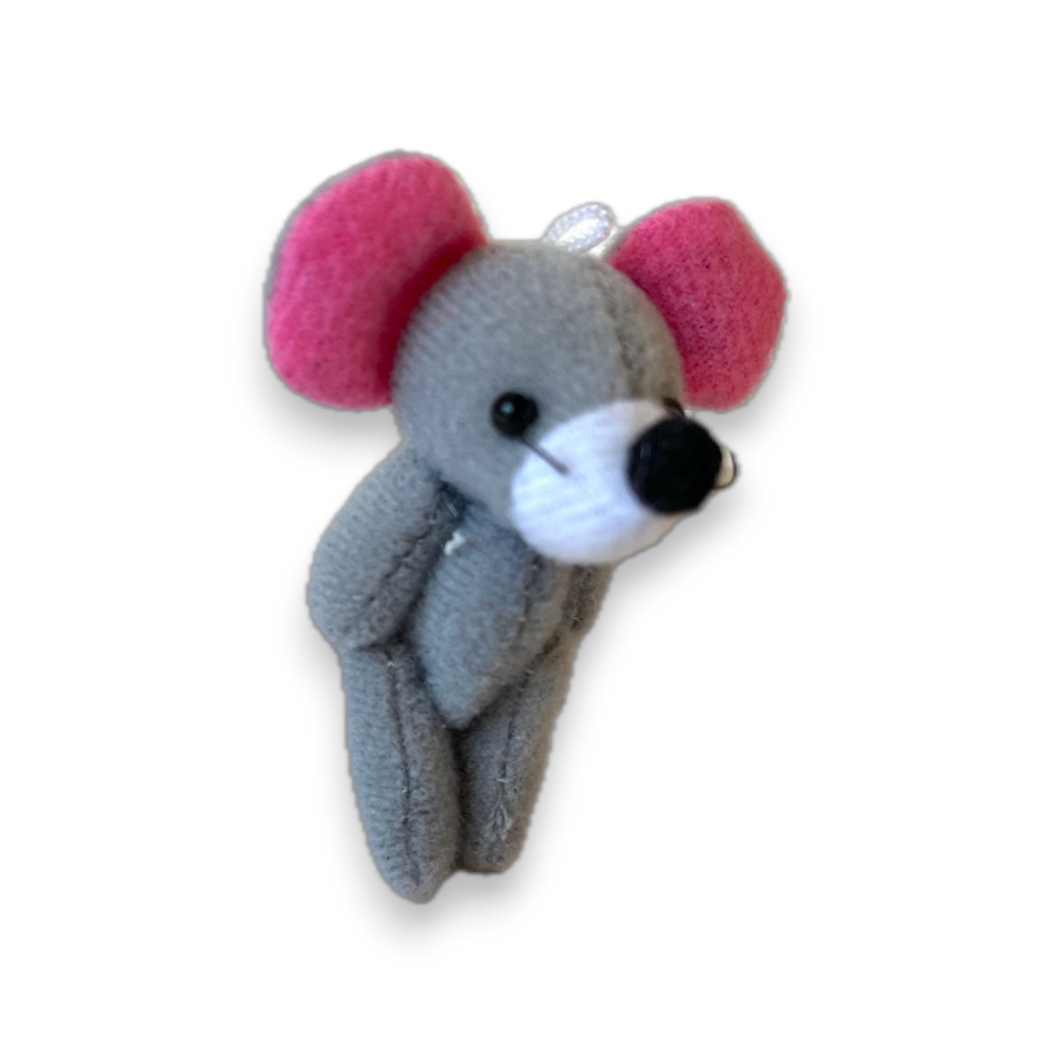 Miniature Plush Mouse - Gray - Backpack Charm - 1-1/2-in - Mellow Monkey