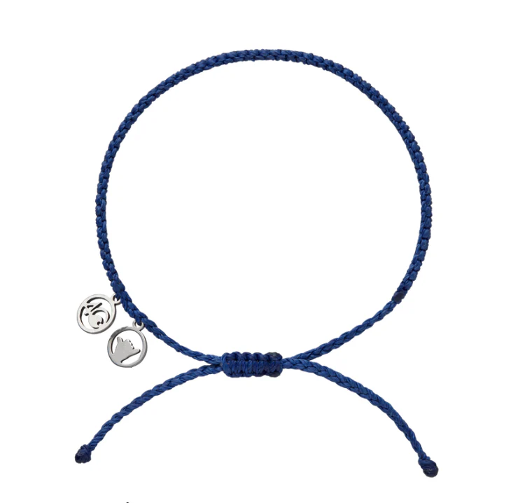 4Ocean Signature Unisex Braided Bracelet - Blue - Mellow Monkey