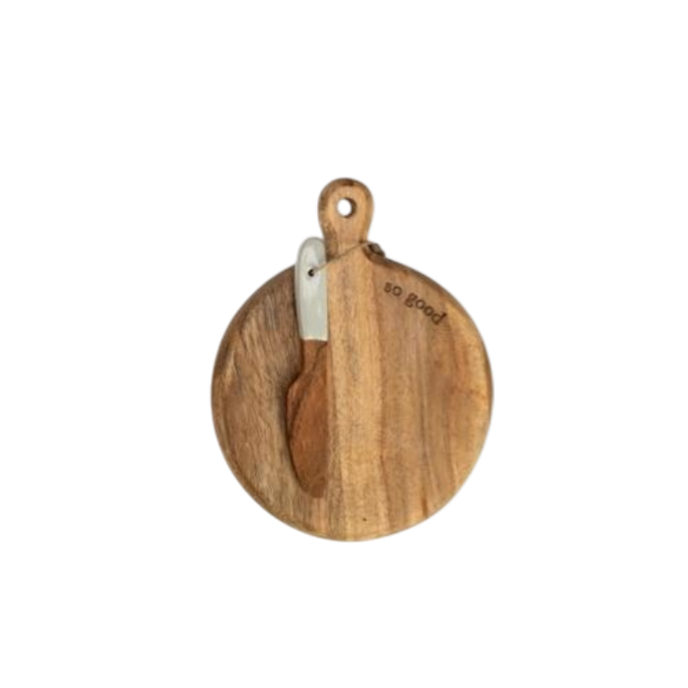 Mini Wood Serving Board - 5-in - Mellow Monkey
