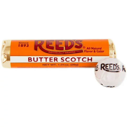 Vintage Reeds Butterscotch Individually Wrapped Candy 1.01-oz - Mellow Monkey