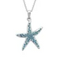 Starfish Necklace Encrusted with Aqua Crystals - Mellow Monkey