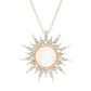 Sterling Silver Mother of Pearl Sun Pendant with White Crystals and Rose Gold - Mellow Monkey