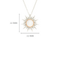 Sterling Silver Mother of Pearl Sun Pendant with White Crystals and Rose Gold - Mellow Monkey