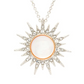 Sterling Silver Mother of Pearl Sun Pendant with White Crystals and Rose Gold - Mellow Monkey