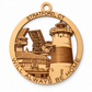 Stratford, CT Will Always Be Home - Stratford Point Light and Shakespeare Theater - Wood Ornament 4-in
