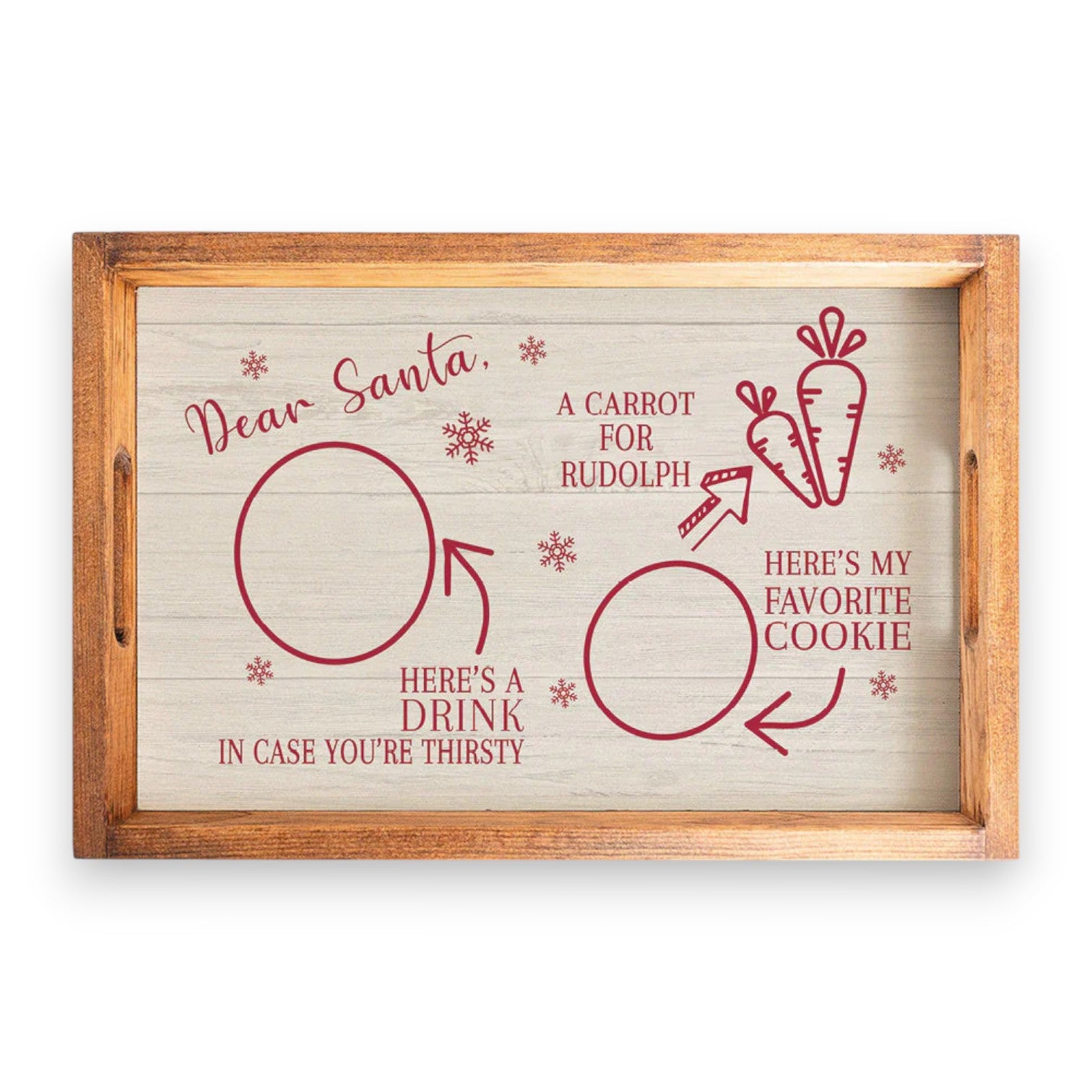 Dear Santa Wooden Serving Tray - 19-1/2-in. - Mellow Monkey