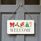 Christmas Icons Welcome Twine Sign - 11-in. - Mellow Monkey