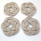 Turks Head Sailor Knot Woven Coasters - Set of 4 - Tan - Mellow Monkey