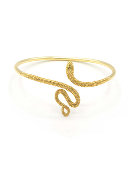 Viper Snake Cuff Bracelet - Brass - Mellow Monkey