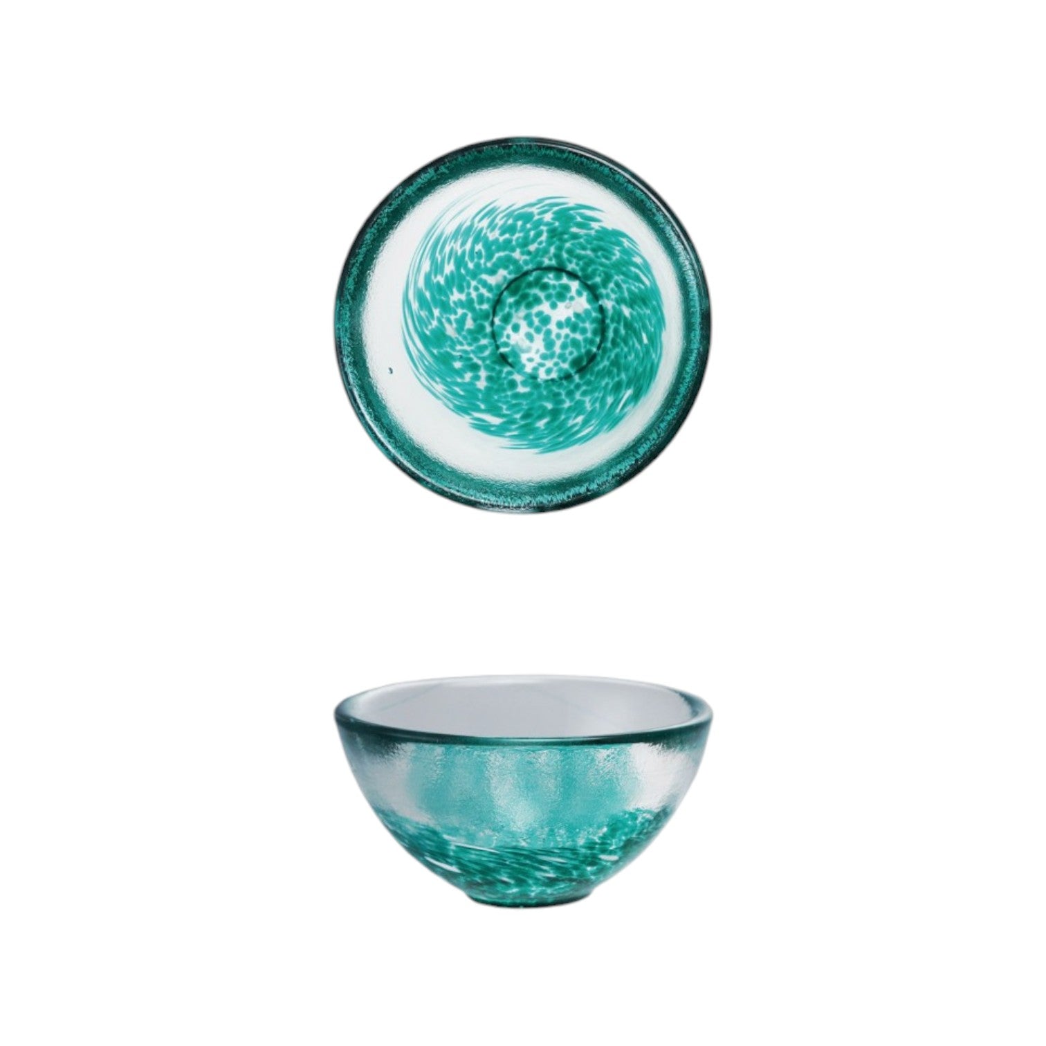 Hand-Blown Recycled Confetti Glass Pinch Pot - Mellow Monkey