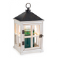 Weathered White Wooden Lantern - Mellow Monkey