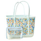 All Day Dainty - Carry-It-All Rubber Tote Bag with Zippered Pouch - Mellow Monkey