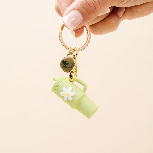 Green Tiny Tumbler Keychain - Mellow Monkey
