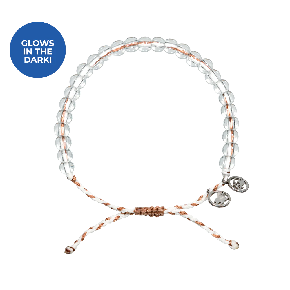 4Ocean Unisex Walrus Beaded Bracelet - White & Coral - January 2024 Limited Edition - Mellow Monkey