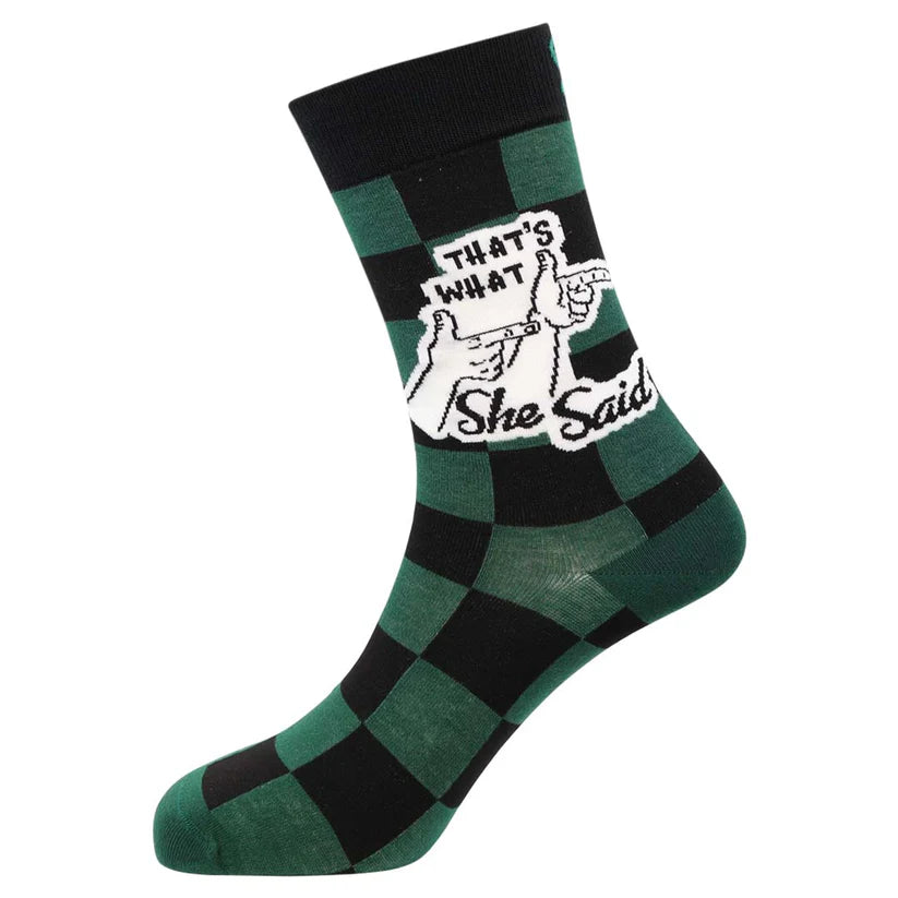 What She Said - Natural Bamboo Knit Socks - Mellow Monkey