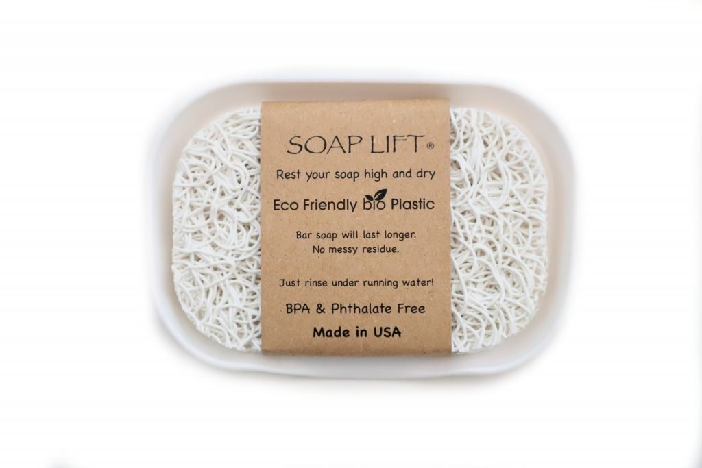 Waterfall Soap Dish Set w/ Soap Lift Soap Saver - White - Mellow Monkey