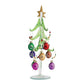 Green Glass Tree with Ornament Wine Charms - 8-in - Mellow Monkey