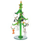 Green Glass Tree with Dog Wine Charms - 8-in - Mellow Monkey