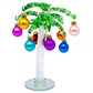 Green Glass Palm Tree with Ornaments - 7-in - Mellow Monkey