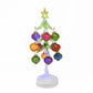 Green Glass LED Tree With Spiral Ornaments - 10-in. - Mellow Monkey