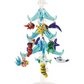 Blue Glass Tree With Sea Life Ornaments - 7.75-in. - Mellow Monkey